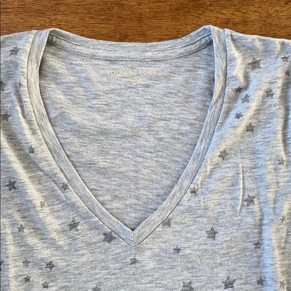 Stella & Dot Scattered Star Tee- Grey size Medium - Picture 7 of 8